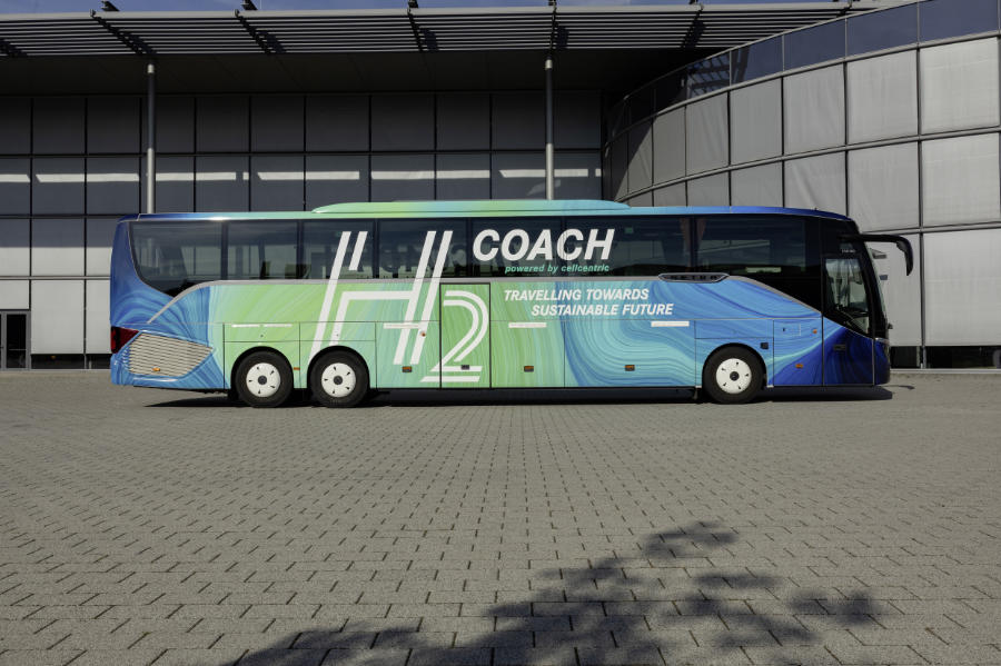 fianco Setra H2 Coach autobus turistico a celle a combustibile