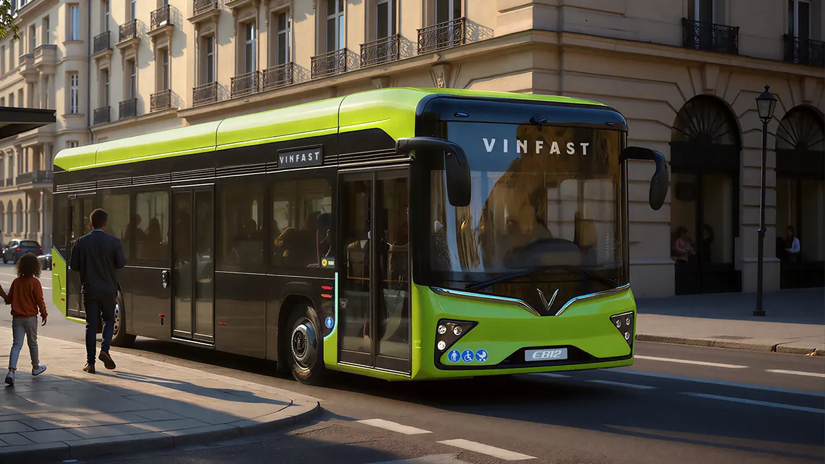 Vinfast debutta in europa con autobus elettrici avanzati