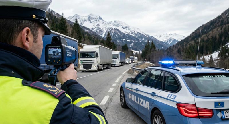 Tachigrafo controllo a distanza sui mezzi pesanti con tecnologia dsrc polizia stradale