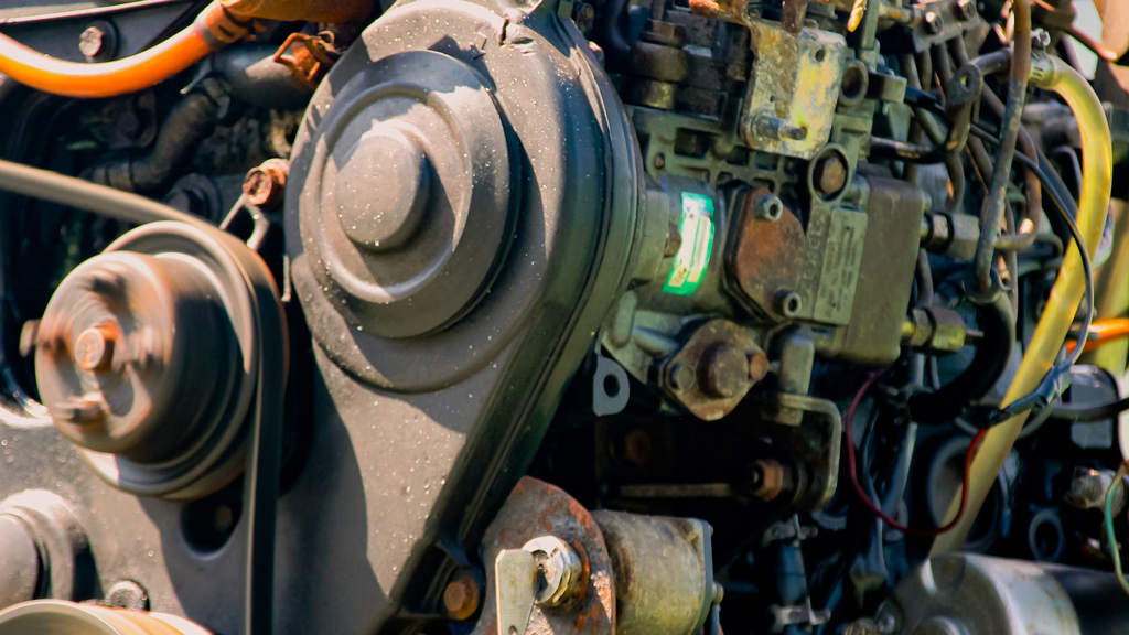 Motori a gas MAN E32, dettaglio del motore industriale