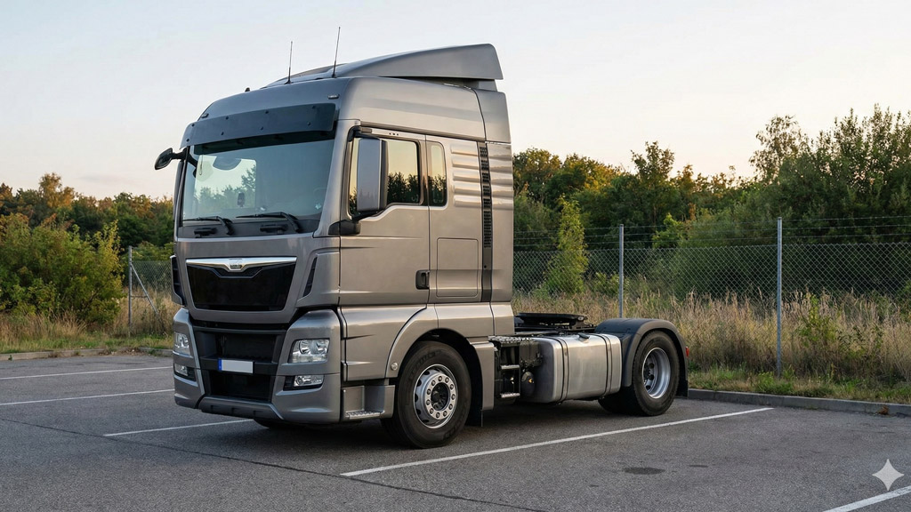 Camion MAN parcheggiato in area logistica