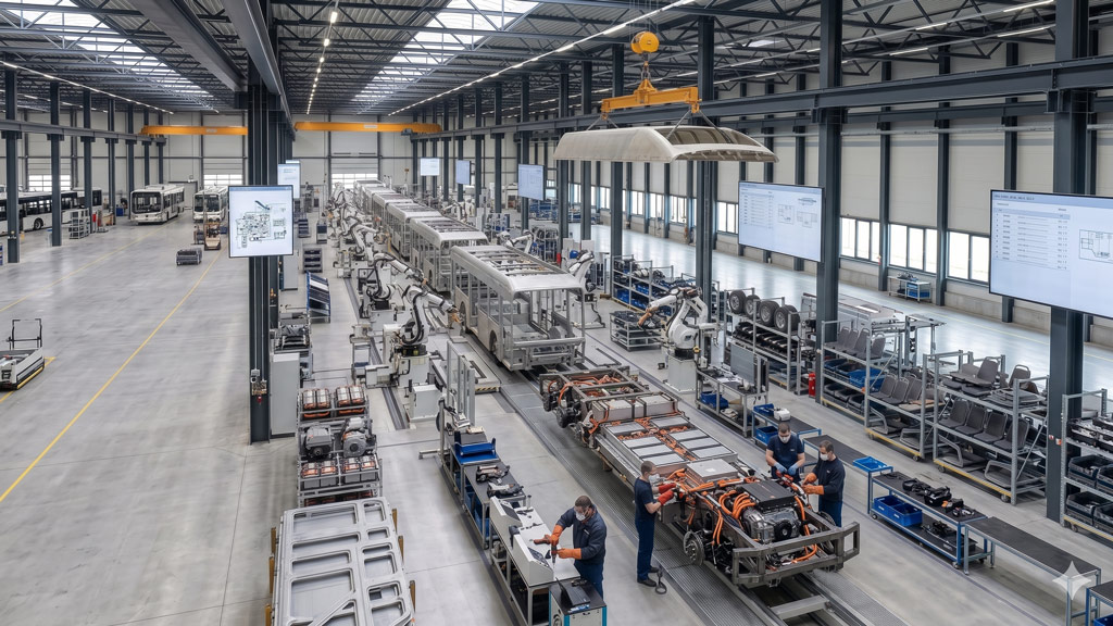 Linea di produzione MAN Lion's City E stabilimento Ankara