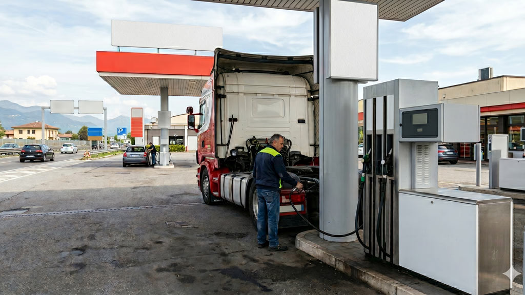 Distributore di gasolio con prezzi alla pompa in Italia