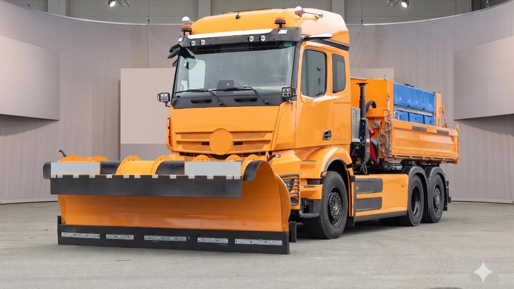 Mercedes Benz eActros 400 allestito per servizio invernale
