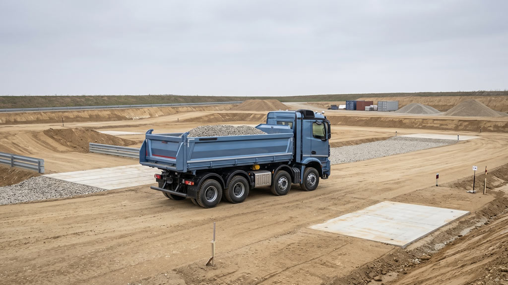 Camion Mercedes Benz eArocs 400 in cantiere edile