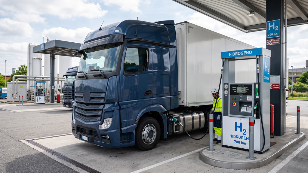 Stazione di rifornimento idrogeno per camion